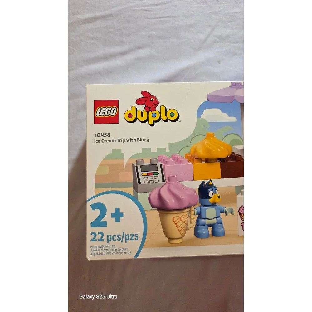 LEGO DUPLO Bluey Ice Cream Trip with Bluey 10458 Building Set 22 Pieces NEW